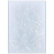 Floral Embossing Folder 3D Embossed Folders White Plastic Spring Flowers Pattern Texture Background Paper Machine Template Stencils for DIY Arts Crafting Cards Making Scrapbooking Decors