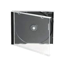 Maxtek 10.4 mm Standard Single Clear CD Jewel Case with Assembled Black Tray, 100 Pack