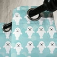 thumbnail image 2 of Ambesonne Animal Grommet Curtain Single Panel, White Seals Ocean, 50"x60", Turquoise Pale Blue, 2 of 5