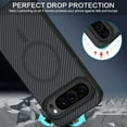 thumbnail image 3 of RHEA- For Google Pixel 9 Pro Xl Case Carbon Fiber [Magsafe Fit] Shockproof Slim Cover, 3 of 6