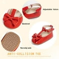 thumbnail image 6 of Bonario Baby Girls Shoes Infant Mary Jane Bowknot Soft Sole PU Leather Newborn First Walker Cirb Shoes, 6 of 8