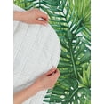 thumbnail image 4 of Leaf Reversible Bedspread Set, Tropical Exotic Banana Forest Palm Tree Leaves Watercolor Design Image, Pillow Shams & Comforter Microfiber Bedding Set, 3 Sizes, Pale Green Dark Green, by Ambesonne, 4 of 4