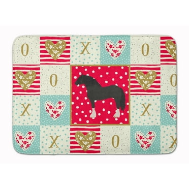 Carolines Treasures CK5331RUG Pomeranian Rogener Goose Love Machine Washable Memory Foam Mat Red 19 X 27" multicolor