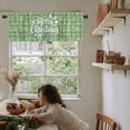 thumbnail image 6 of Merry Christmas Kitchen Valances for Windows 54x18 Inch Kitchen Curtains Valances Rod Pocket Xmas Snowflakes Winter Red Green Plaid Bathroom Window Valances for Window Treatment Decor, 6 of 6
