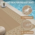 thumbnail image 3 of DEORAB 6'x9' Outdoor Rugs Waterproof Patio Reversible Plastic Carpet Camping Outside Mat For Garden RV Camping Porch Deck Backyard, Brown & Beige, 3 of 7
