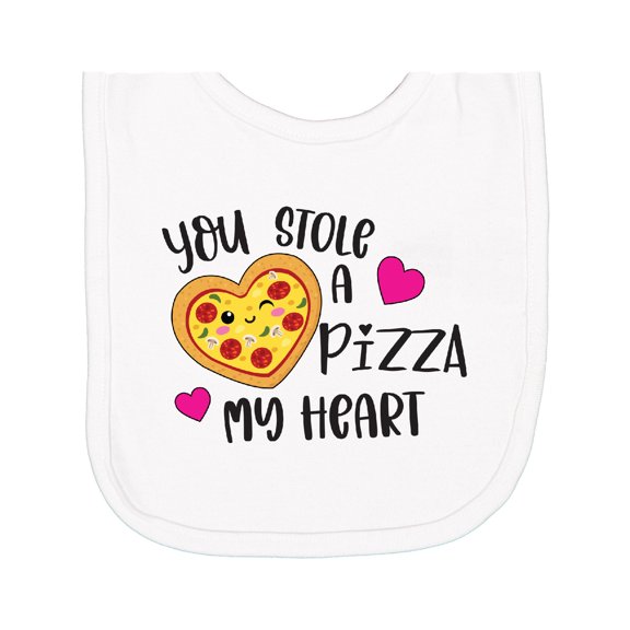 Inktastic Valentine's Day You Stole a Pizza of My Heart Newborn Bib