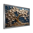 thumbnail image 2 of Designart "Orchid Elegance Golden, White, and Blue Blossoms I" Landscapes Framed Wall Art Decor - Country Gold Tree Entryway Framed Wall Art Print, 2 of 6