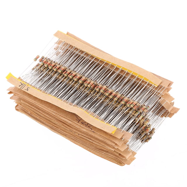 Resistencias 860pcs 1 ohm-1m Ohm 1/4W las resistencias de la película de carbono del kit de surtido establecido 43 valores componentes electrónicos total