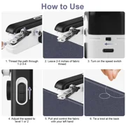 Portable DIY Mini Sewing Machine Electric Stitch Hand Travel Household