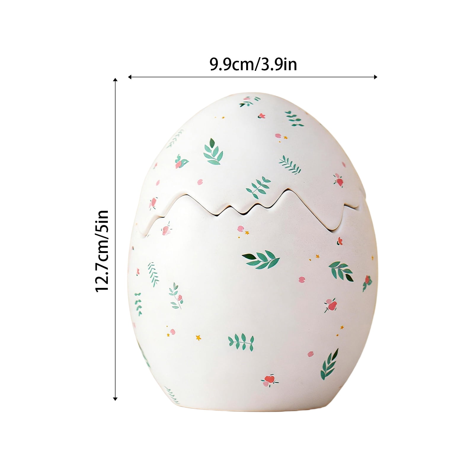 Ceramic Egg Cookie Candy Jar, Airtight Food Storage Canister, Multipurpose Kitchen Container for Snacks Biscuits Eggs Sweets