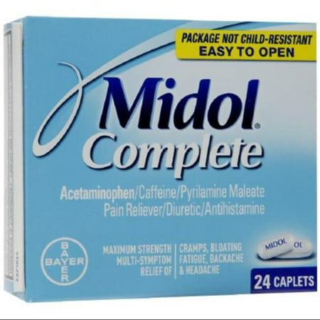 Midol menstruelles complète Caplets 24 ch (pack de 3)