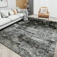 thumbnail image 2 of VUNATE 8'x10' Area Rugs for Living Room Machine Washable Rugs Abstract Vintage Distressed Indoor Rug Carpet Soft Lightweight Large Area Rug for Bedroom Dining Room Kitchen Nonslip Rug Black and Gray, 2 of 6