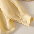thumbnail image 4 of Textilo Women's Cotton Linen Hoodie Long Sleeve Button Down Hooded Gauze Shirts with Pocket Sun Protection Blouses Casual Summer Vacation Beach Lightweight 2026 Tops,Yellow L, 4 of 5