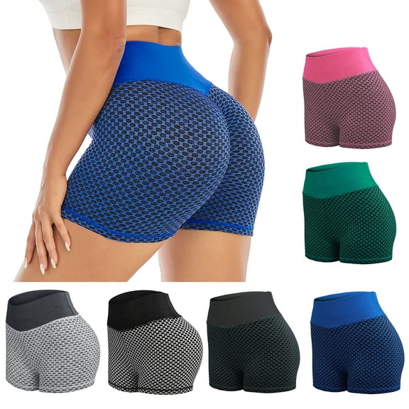 Women High Waist Yoga Short Premium Tummy Control Bike Shorts Running Athletic Spandex Leggings