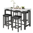 thumbnail image 5 of Counter High Dining Table Set for 4, Modern High Top Kitchen Table Set, Breakfast Nook Corner Dining Set, Bistro Table Set for Bar Pub Bistro Kitchen Restaurant, 5 of 10