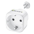 thumbnail image 1 of Adaptador de Enchufe LENCENT Blanco de Europa a EE.UU., 1 of 8