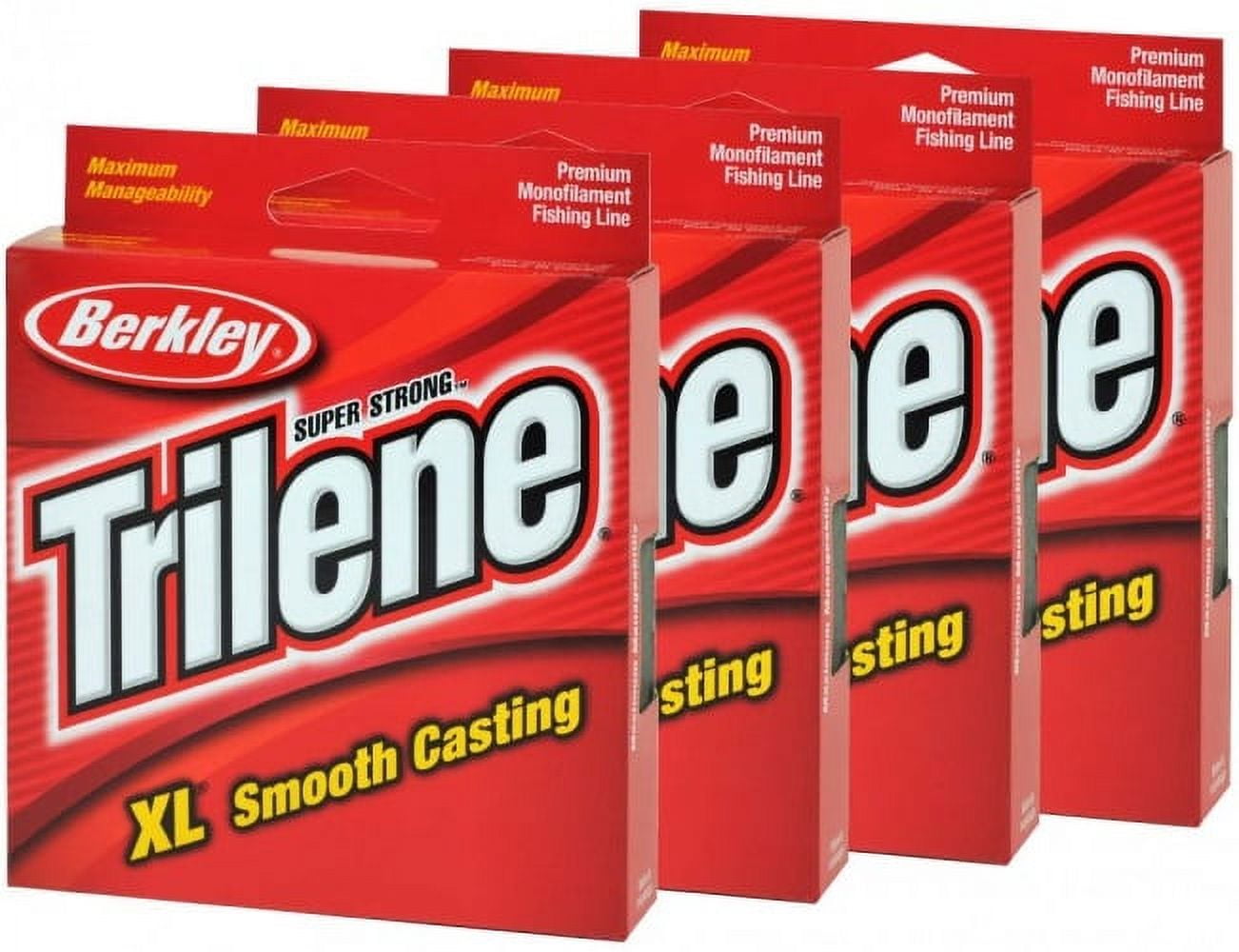(2 pack) Berkley Trilene® XL® Monofilament Fishing Line, Clear, 4 lb Test Strength, 330 yd