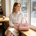 thumbnail image 5 of JGTDBPO Crossbody Bags for Women, Sweet Bow Polka Dot Handbag with Lace Ruffle and Adjustable Strap for Daily Travel Work Pink, 5 of 6