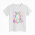 thumbnail image 4 of TOWED22 Halloween Shirts for Kids Toddler Pumpkin Ghost Skeleton Cotton Tshirt Clothes,White,12-18 M, 4 of 5