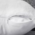 thumbnail image 3 of Halloween Pillow Covers 18x18 inch Set of 2, Black Eyes White Ghost Throw Pillow Cases Soft Plush Faux Fur Wool Couch Cushion Case for Chair Sofa Bedroom Living Room Home Decor, 3 of 8