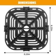 thumbnail image 2 of Sartén Para Freidora De Aire Para Cosori Square Air Fryer Pro Le 5 Qt Antiadherente 8.26??*8.26?? Rejilla Para Freidora De Aire, Piezas De Repuesto, Accesorios, Placa Para Parrilla, Bandeja Para Verdu, 2 of 5