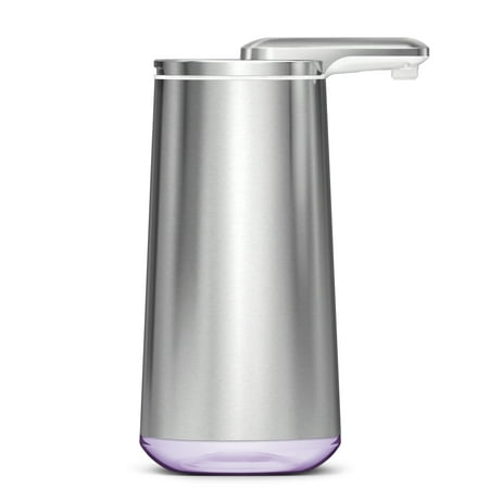 simplehuman - 10 oz. Touch-Free Foam Sensor Pump Dispenser with Refillable Cartridge - Brushed Stainless Steel