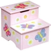Guidecraft Butterfly Pink Kids Wooden Storage Chest Box