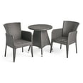 thumbnail image 7 of Ramsey Outdoor 3 Piece Wicker Bistro Set, Grey, 7 of 7