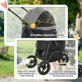 thumbnail image 6 of PawHut 3 in 1 Pet Stroller for Small Dogs and Cats, 3 Wheels Dog Jogging Stroller with Detachable Carrier, Storage Basket, Gray, 6 of 10
