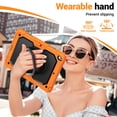 thumbnail image 4 of for iPad 9th/8th/7th Generation 10.2 inch Case, 360 Rotating Shockproof Cover with Stand, Handle, Shoulder Strap, Orange, 4 of 7