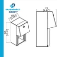 thumbnail image 5 of Distributeur de Papier Toilette Commercial à Double Rouleau - Conception Verrouillable - Acier Inoxydable de Qualité 304 Résistant Monté sur Mur Commercial - 6-3/4 "D x 6" W x 12" H, 5 of 5