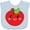 AE-Light Blue, variant on Inktastic Smiling Apple Boys or Girls Baby Bib