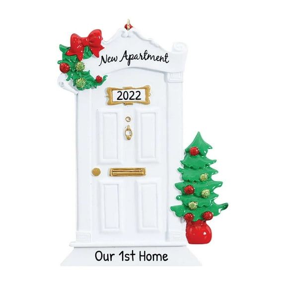 Personalized New Apartment Ornament 2024 - First Christmas In New Home Ornament 2024, Apartmentwarming Gifts, House Warming Gifts New Home - New Apartment Door - Free Customization