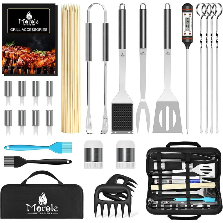 Goutoday BBQ Grill Tool Sets, 9 Pcs, Stainless Steel Griddle