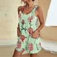 thumbnail image 1 of Combinaison Shorts pour Femmes, Combinaison Décontractée à Bretelles avec Poches, 1 of 6