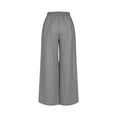 thumbnail image 5 of cocolona Womens Casual Solid Color High Waist Palazzo Pants Elastic Waist Wide Leg Dance Travel Lounge Pants, 5 of 5