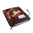 thumbnail image 3 of HELLHERO Polyester Fabric Paperback Book Cover Retro Flames Football Zipper Bag Book Lovers Gift Paperbacks Vintage, Flames Football, 3 of 5