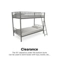 thumbnail image 6 of Mainstays Convertible Twin over Twin Metal Bunk Bed, Silver, 6 of 16