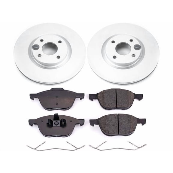 Front Brake Pad and Rotor Kit - Compatible with 2018 - 2022 Ford EcoSport - Power Stop