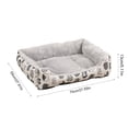 thumbnail image 3 of Sahpxhe Winter Dog Bed, Rectangular High Bolster Warm Plush Pet Bed With Cartoon Animal Print For Indoor Cats And Small Medium Dogs, 3 of 6