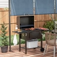 thumbnail image 2 of Outsunny Fumoir à Charbon, BBQ avec Hauteur de Charbon Réglable, Noir, 2 of 10
