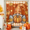 thumbnail image 4 of Shower Curtain 60"W x 72"L Autumn Gnome Thanksgiving Maple Leaf Fabric Shower Curtains Set with Hooks Water Repellent Bathroom Curtains Machine Washable Bathroom Accessories, 4 of 6