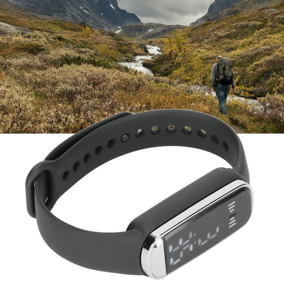 Montre Numérique Montre-Bracelet Électronique à DEL pour Hommes Femmes avec Système d'Heure 12/24 Batterie Rechargeable 7 Jours d'Autonomie 6 Mois en Veille