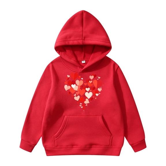 UFOUND Child Valentine's Day Hoodie For Kids Trendy Toddler Dailywear