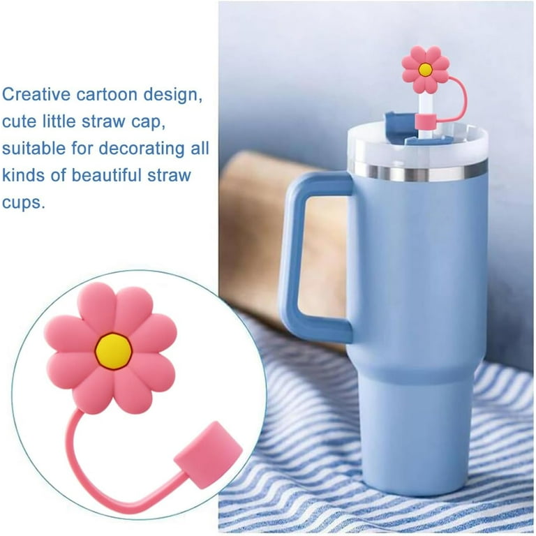  Resin and Reed Silicone Straw Cover Caps, Compatible with Stanley  Cup and 10mm Straws, Cup Not Included (Shale, Dune, Rose Quartz, Chambray  Blue): Home & Kitchen