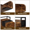 thumbnail image 6 of 2-Tier Washer Dryer Countertop Single with Shelf and Drawer, Laundry Topper with Edge and Non-Slip Pad for Laundry Hamper Counter Storage, 6 of 9
