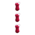 thumbnail image 1 of Minnieouse Traje de baile Leotardo de ballet Traje de baile Resistencia elástica Accesorios profesionales para mujer Ropa de gimnasia Vino rojo Type1 NO1, 1 of 6