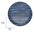 thumbnail image 2 of Livabliss Area Rugs for Living Room, 7ft Round Floransa Modern Dark Blue Round Rug, Bedroom Dining Room Home Decor Stain Resistant Carpet (6'7" x 6'7"), 2 of 7