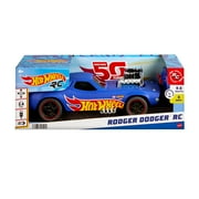 Hot Wheels 1:16 Scale RC Rodger Dodger USB-Rechargeable Toy Car, Battery-Operated Remote Control