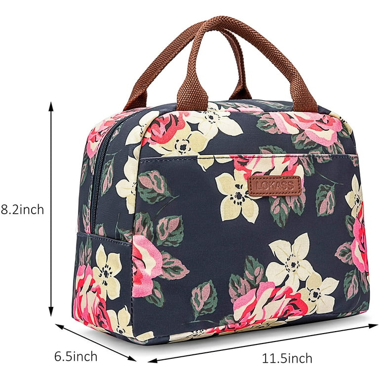 Stylish Lunch Bag Floral Printed Cooler Bag Women Tote Bag Insulated Lunch  Box Water-resistant Thermal Lunch Bag Soft Leak Proof Liner Lunch Bags for  Women/Picnic/Boating/Beach/Fishing/School/Work